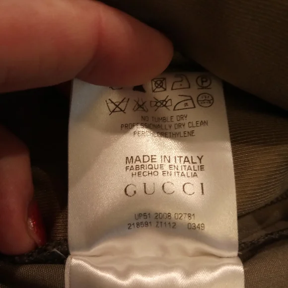 Gucci 100% Silk Olive Green Wrap Tie Mini Dress Skirt sz 42 - Picture 3 of 8